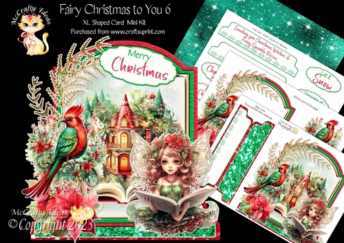 Fairy Christmas to You 6 XL Shaped Card Kit