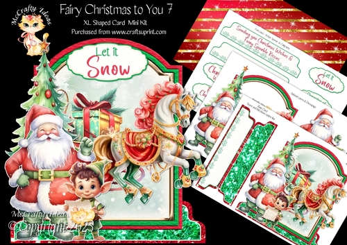 Fairy Christmas to You 7 XL Shaped Card Kit