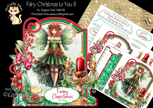Fairy Christmas to You 8 XL Shaped Card Kit