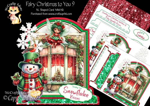 Fairy Christmas to You 9 XL Shaped Card Kit