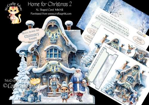 Home for Christmas 2 XL Shaped Card Kit
