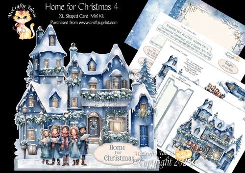 Home for Christmas 4 XL Shaped Card Kit