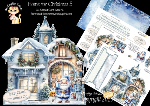 Home for Christmas 5 XL Shaped Card Kit
