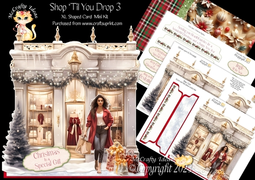Shop Til You Drop 3 XL Shaped Card Kit