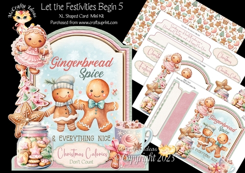 Let the Festivities Begin 5 XL Shaped Card Kit