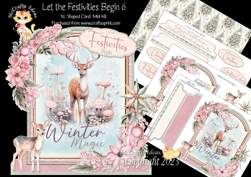 Let the Festivities Begin 6 XL Shaped Card Kit