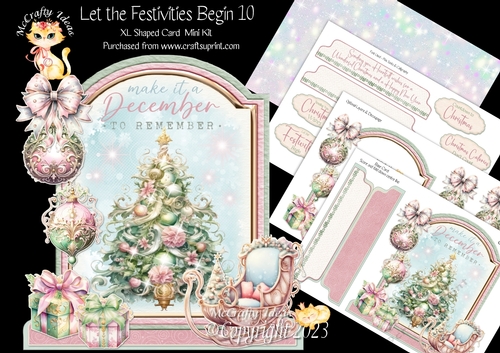 Let the Festivities Begin 10 XL Shaped Card Kit