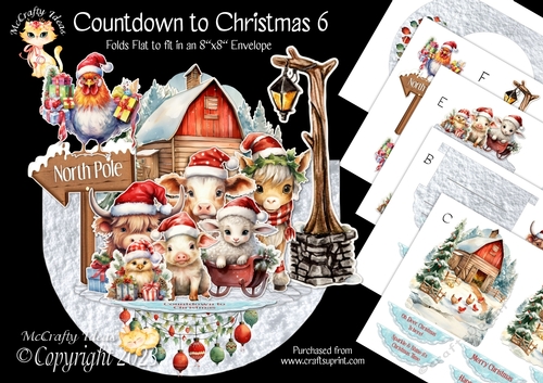 Countdown to Christmas 6 Rock-the-Shelf Card Mini Kit