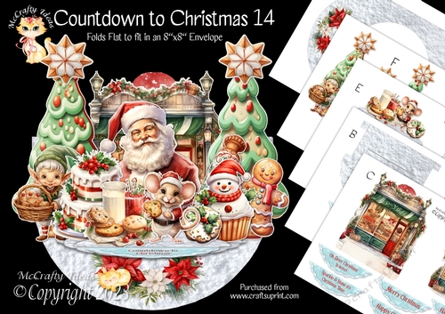Countdown to Christmas 14 Rock-the-Shelf Card Mini Kit