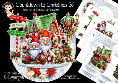 Countdown to Christmas 26 Rock-the-Shelf Card Mini Kit