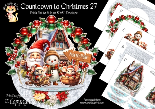Countdown to Christmas 27 Rock-the-Shelf Card Mini Kit