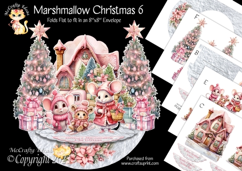 Marshmallow Christmas 6 Rock-the-Shelf Card Mini Kit