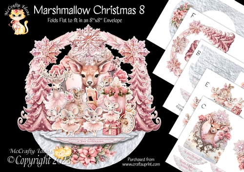Marshmallow Christmas 8 Rock-the-Shelf Card Mini Kit