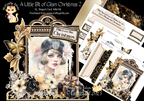 A Little Bit of Glam Christmas 2 XL Shaped Card Kit
