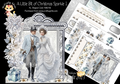 A Little Bit of Christmas Sparkle 1 XL Shaped Card Kit
