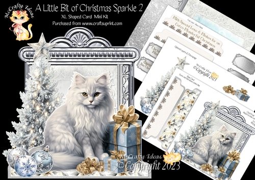 A Little Bit of Christmas Sparkle 2 XL Shaped Card Kit