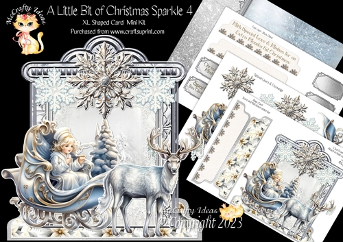 A Little Bit of Christmas Sparkle 4 XL Shaped Card Kit