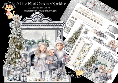 A Little Bit of Christmas Sparkle 6 XL Shaped Card Kit