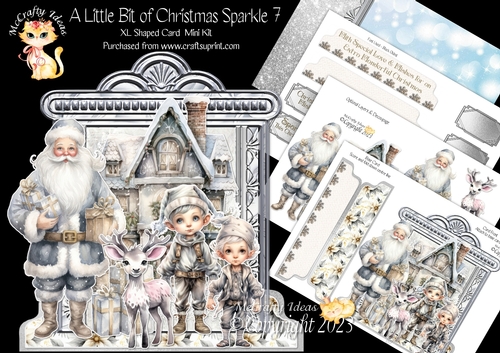 A Little Bit of Christmas Sparkle 7 XL Shaped Card Kit