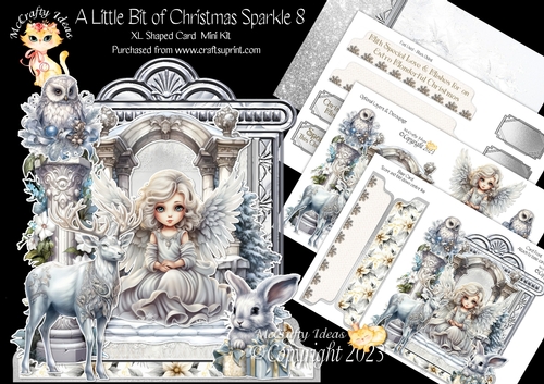A Little Bit of Christmas Sparkle 8 XL Shaped Card Kit