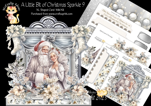 A Little Bit of Christmas Sparkle 9 XL Shaped Card Kit