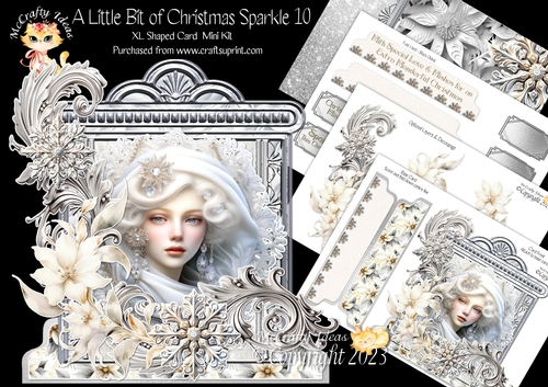 A Little Bit of Christmas Sparkle 10 XL Shaped Card Kit