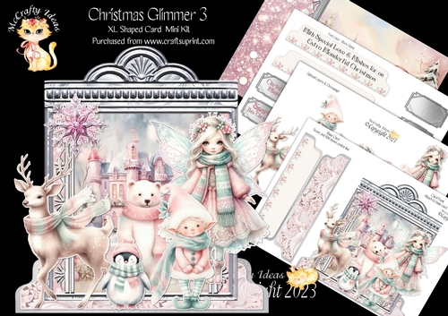 Christmas Glimmer 3 XL Shaped Card Kit