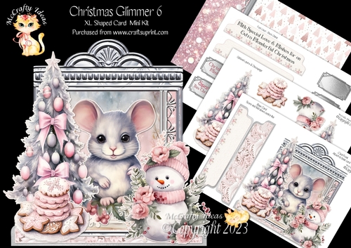 Christmas Glimmer 6 XL Shaped Card Kit