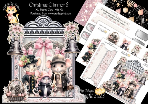 Christmas Glimmer 8 XL Shaped Card Kit