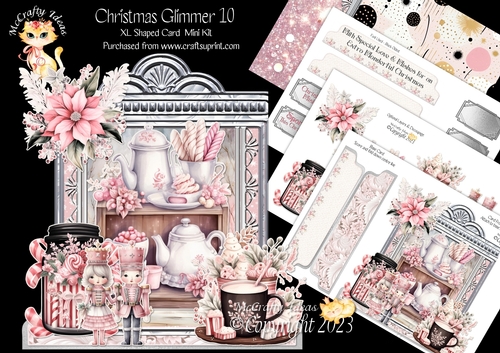 Christmas Glimmer 10 XL Shaped Card Kit