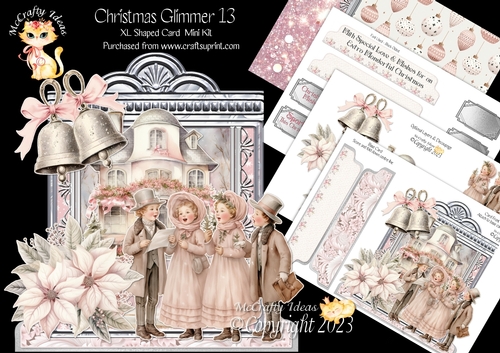 Christmas Glimmer 13  XL Shaped Card Kit