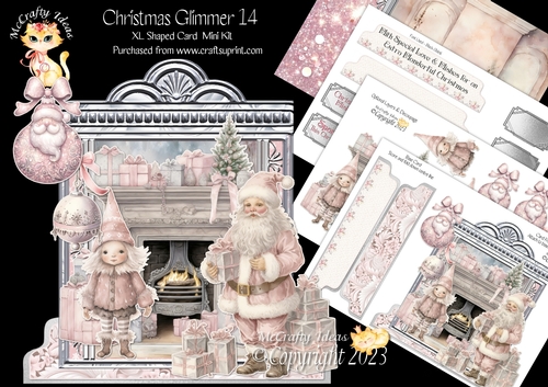 Christmas Glimmer 14  XL Shaped Card Kit