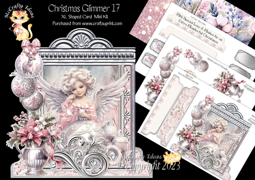 Christmas Glimmer 17  XL Shaped Card Kit