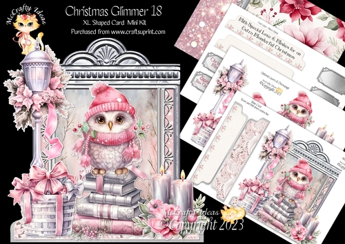 Christmas Glimmer 18  XL Shaped Card Kit
