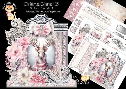 Christmas Glimmer 19  XL Shaped Card Kit