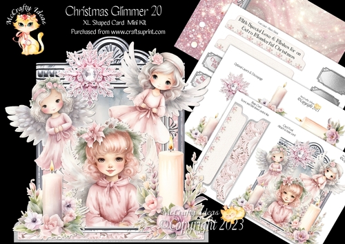Christmas Glimmer 20  XL Shaped Card Kit