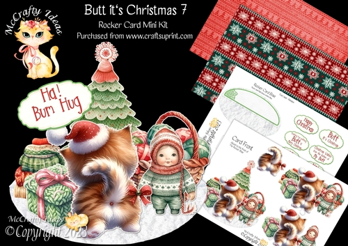 Butt its Christmas 7 Rocker Card