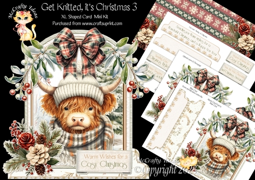 Get Knitted its Christmas 3 XL Shaped Card Kit