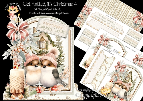 Get Knitted its Christmas 4 XL Shaped Card Kit