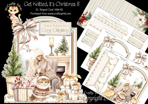 Get Knitted its Christmas 8 XL Shaped Card Kit