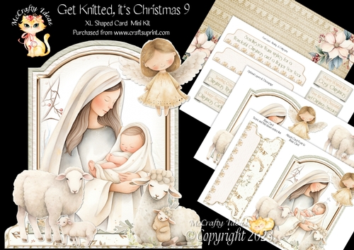 Get Knitted its Christmas 9 XL Shaped Card Kit