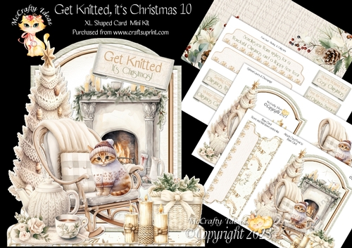 Get Knitted its Christmas 10 XL Shaped Card Kit