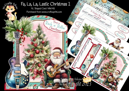 Fa, La, La, Lastic Christmas 1 XL Shaped Card Kit