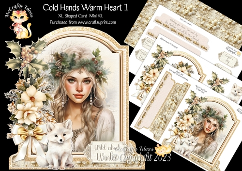 Cold Hands Warm Hearts 1 XL Shaped Card Kit