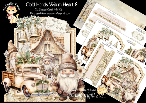 Cold Hands Warm Hearts 8 XL Shaped Card Kit
