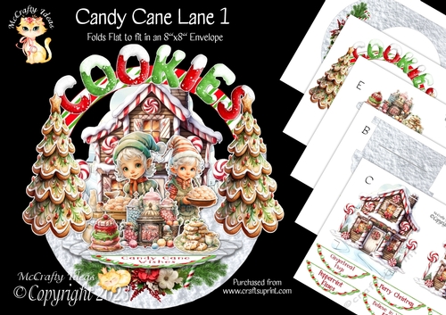 Candy Cane Lane 1 Rock-the-Shelf Card Mini Kit