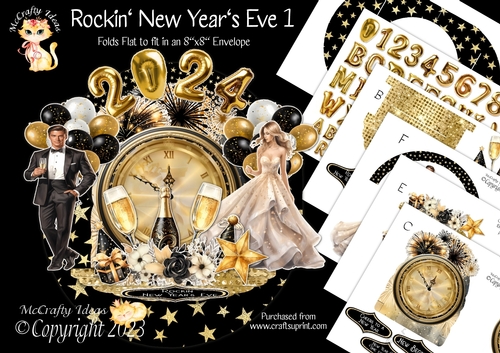Rockin New Years Eve 1 Rock-the-Shelf Card Mini Kit
