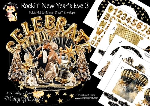 Rockin New Years Eve 3 Rock-the-Shelf Card Mini Kit