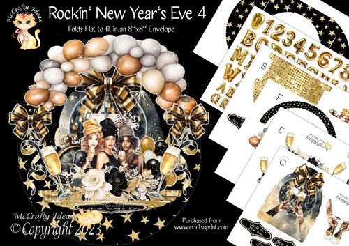 Rockin New Years Eve 4 Rock-the-Shelf Card Mini Kit