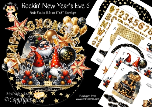 Rockin New Years Eve 6 Rock-the-Shelf Card Mini Kit